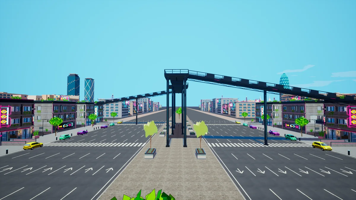 Captura del juego: Diagonal, La avenida y las pasarelas