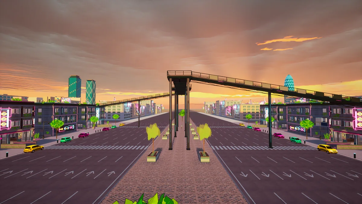 La avenida y las pasarelas de Diagonal