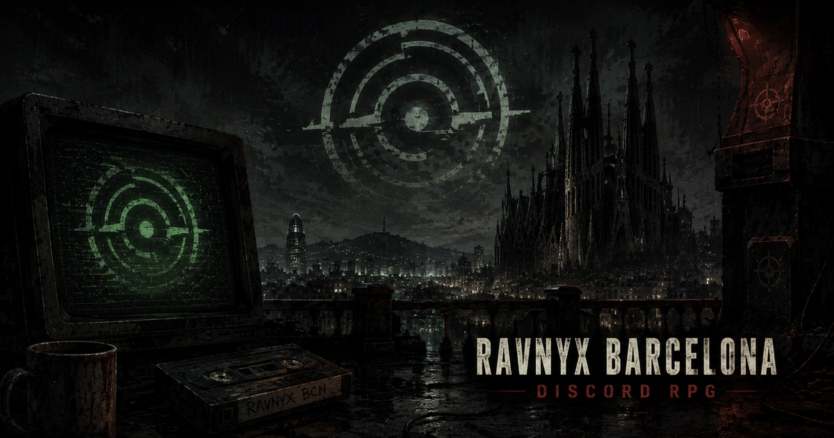 Ravnyx Barcelona as an example of a complete persistent Discord RPG bot
