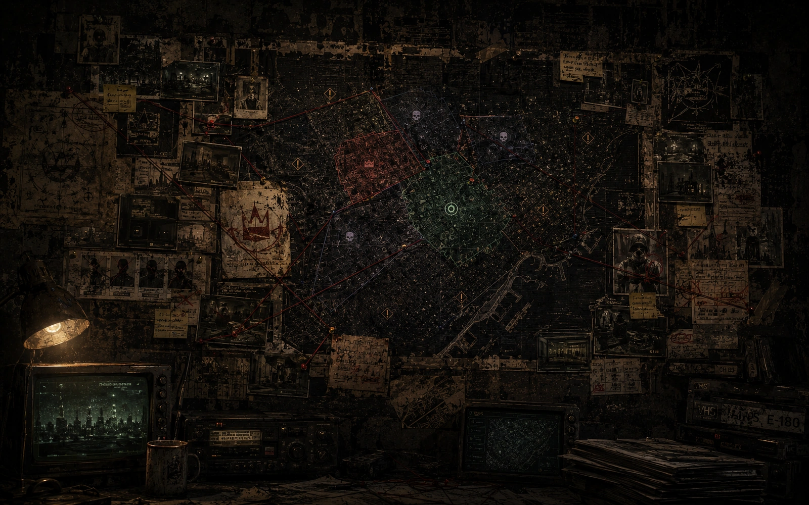 Analog wall map of Ravnyx Barcelona zones
